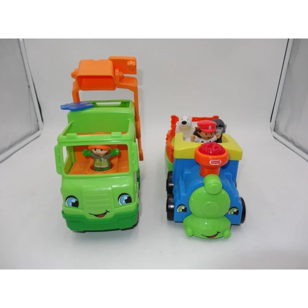 Fisher Price Little People Recycling Garbage Truck‎ Choo-Choo Zoo Train